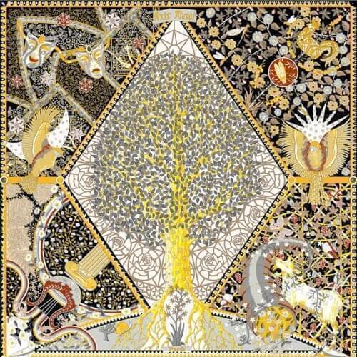 Luxury Designer Silk Shawl Scarf Silk Scarf 90*90cm Square Manual Twill Scarf Designer Brand Twill Silk Scarf 90cm