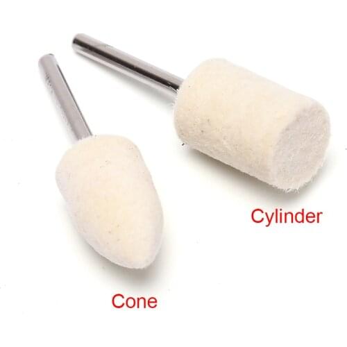 10PCS Wool Felt Mounted Polishing Buffing Wheel OD 3-20mm grinding head For Dremel Drill Rotary Tool 3/2.35mm Shank