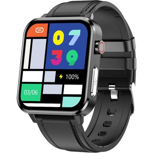 1.7 Inch Square HD Color Screen ECG PPG Smart Watch Men Body Temperature Heart Rate Blood Pressure Smartwatch IP68 Waterproof