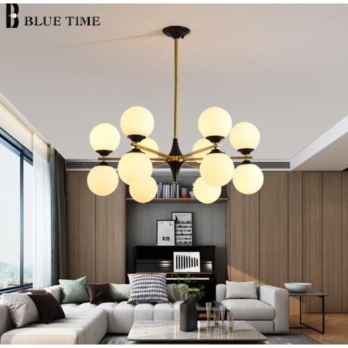 Modern 6/8/10/12arms Pendant Light For Kitchen Hanging Lamp Black&Gold For Living Room Bedroom Dining Room Home Led Pendant Lamp