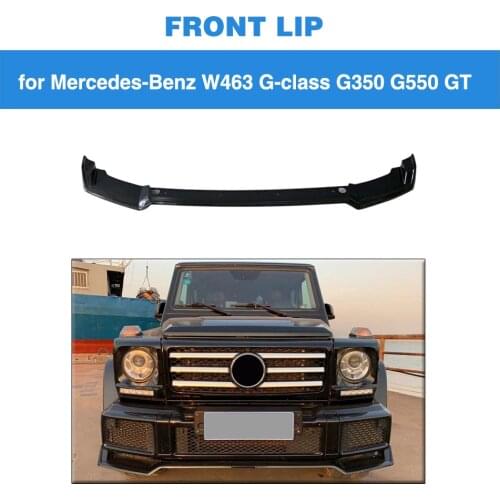 For Mercedes-Benz W463 G350 G500 2016 - 2018 PP Glossy Black Front Bumper Lip Spoiler