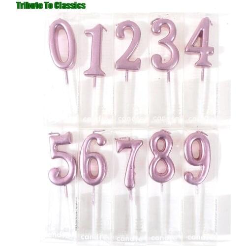 Happy Birthday Number Cake Candles 0 1 2 3 4 5 6 7 8 9 Cake Topper Kids Girls Boys Bar Baby Party Supplies Decoration