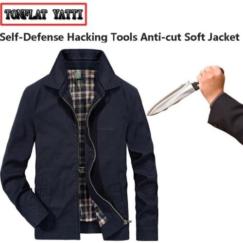 Anti-Stab Anti-Cut Self Defense Plus Size Jacket Hood Lightweight Invisible Soft Fbi Police Safety Anti-Cut Protective Clothing