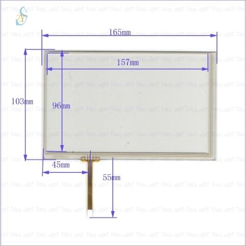 ZhiYuSun 165*103 7inch 4 wire TOUCH SCREEN width 165mm length103mm for gps glass touch panel this is compatible