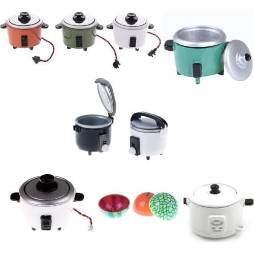 New DIY Miniature Rice Cooker Kitchen Accessories Decoration Craft For 1:12 Dollhouse Accessory Kids Toys