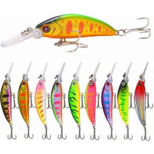 1PCS fishing lures Tungsten weight system Squad 6G /7cm Minnow crank wobbler crank bait fishing tackle
