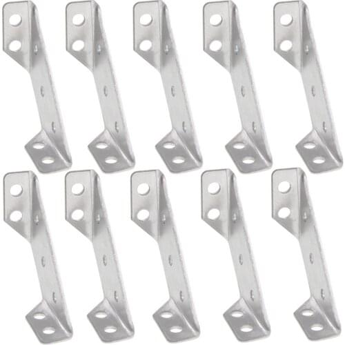 10PCS Stainless Steel Corner Bracket,Angle Code Corner Braces Multi-Angle Joint Fastener,Support for Desk Edge,Box,Wood Beam