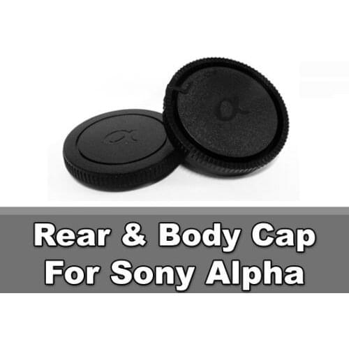 2 in 1 Body Caps + Rear Lens Cap Cover for Sony Alpha A Mount AF DSLR Minolta Konica MA