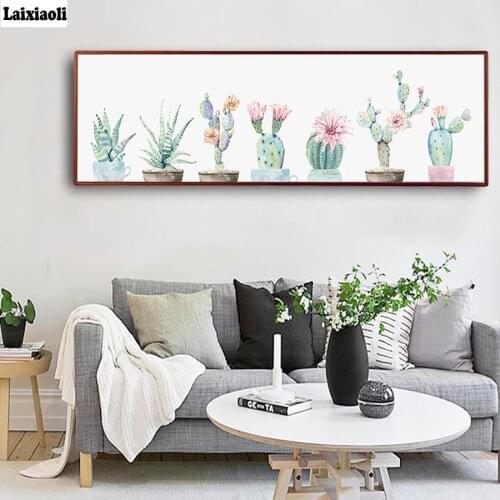 5D DIY Diamond Painting Full Square Drill 3d Embroidery Flower Cactus Decoration Cross Stitch 5d mosaic picture of rhinestones