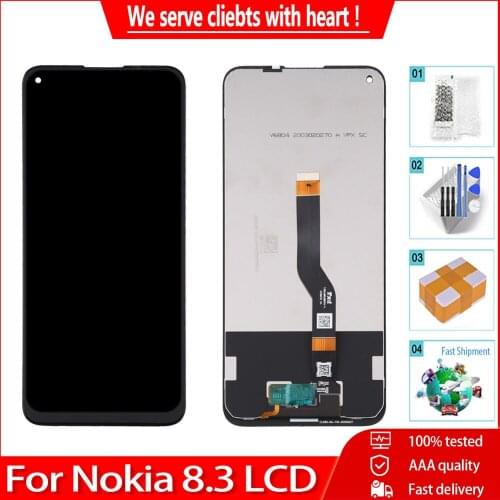 6.81" Original Display For Nokia 8.3 LCD Display With Touch Screen Digitizer Replacement Parts For Nokia 8.3 5G LCD Tested