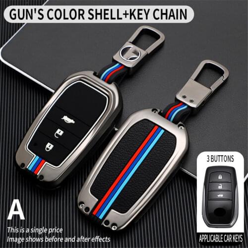 Car Key Case For Toyota Key Cover For Chr Rav4 Auris Avensis Prius Aygo Camry Corolla Land Cruiser 200 Prado Crown