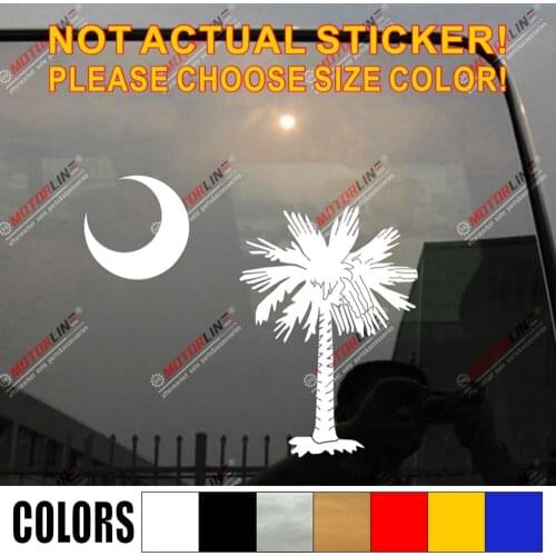 Palmetto Tree South Carolina Flag State Decal Sticker Car Vinyl pick size color die cut no background