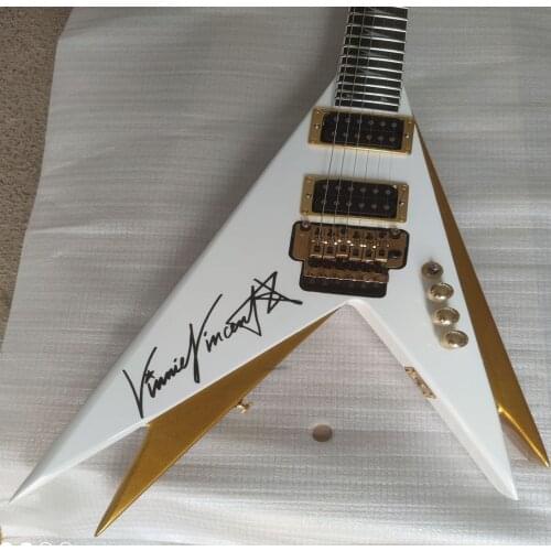 New 6-string classic electric guitar, golden metal guitar, free transportation, customizable