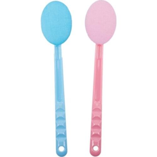 Hot 2 Pink & Blue Back Rubs & Massager Bath Brush Easy Lotion Applicator,Extra Long Handle,Great For Body Care