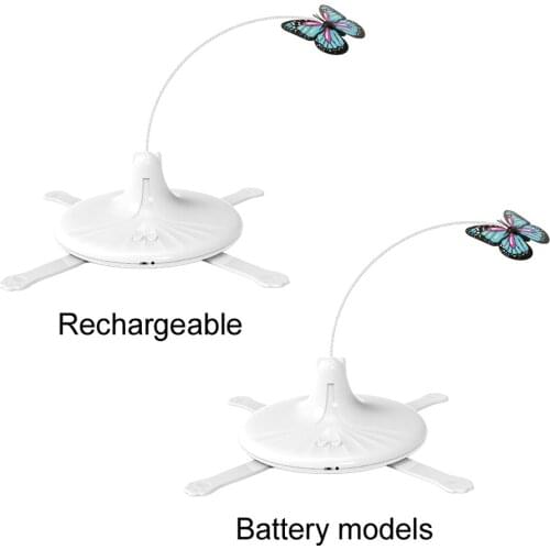 Cat Toys Funny Exercise toy Electric Rotating Kitten Toys with Butterfly Automatic Interactive Toy for Indoor Pets