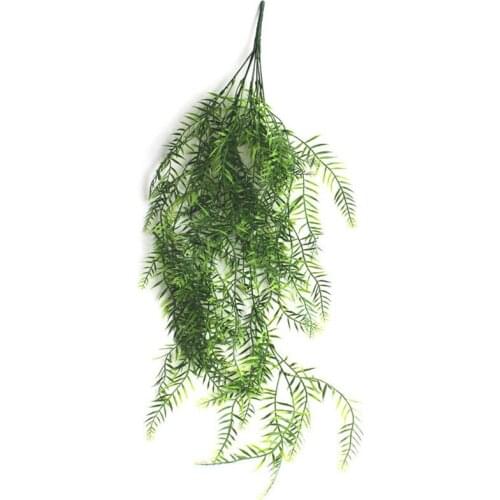 Artificial Green Plants Fake Leaf Plant Simulation Flower Vine Wall Hanging Rattan Grass For Home Garden Wedding Decor Plant