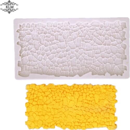 KLM imitation bark resin bakeable mold DIY cake decoration tools clay tools cake border silicone mold kitchen baking supplies