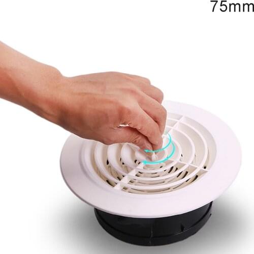 Round Air Vent Louver Grille Cover Outlet Adjustable Exhaust Vent Ventilation