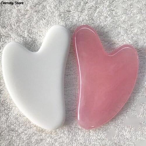 Natural Resin Natural Jade Face Massager Gua sha Scraper Board Facial SPA Massage Beeswax Muscle Relax Skin Lifting Face Thin