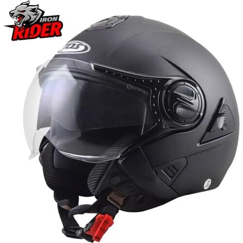 Motorcycle Helmet Double Lens Casco Moto Open Face Scooter Helmet Motorbike Racing Helmet Casco Vintage Helmet For Men And Women