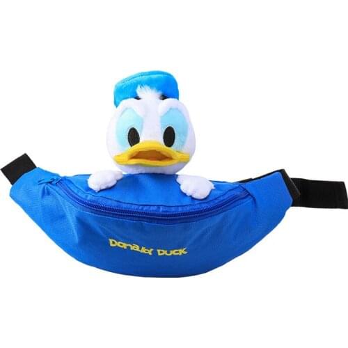 New Disney Donald Duck Plush Doll Waist Bag Oxford Cloth Student Shoulder Bag Cute Fashion Messenger Bag Women coin bag