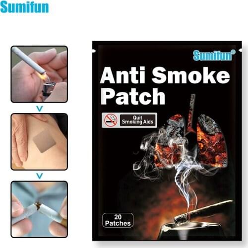 Sumifun 20Pcs Natural Chinese Medical Herbal Stop Smoking Patch Anti Smoke Patch Control Release Smoke Away Sticker Health Care