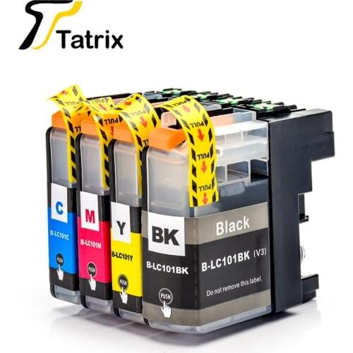 Tatrix 4PK LC101 LC103 Full Ink Cartridge For Brother DCP-J152W MFC-J245 MFC-J285DW MFC-J450DW MFC-J470DW MFC-J475DW Printer