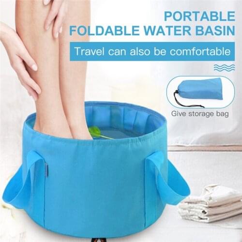 Portable Bath Bag Wash Basin Water Bucket Foldable Foot Tub Large Capacity Bathing Feet Massage Washing Tub For Outdoor Travel