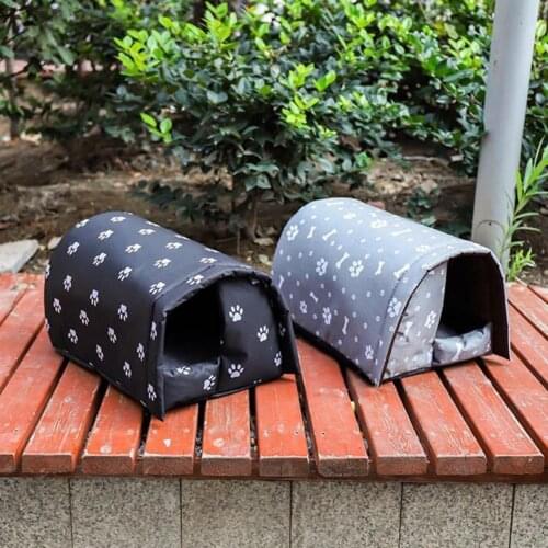 Pet Kennel Sturdy Built-in Sponge Durable Warm Sleeping Waterproof Sunscreen Pet Bed Cushion for Living Room Outdoor Mats