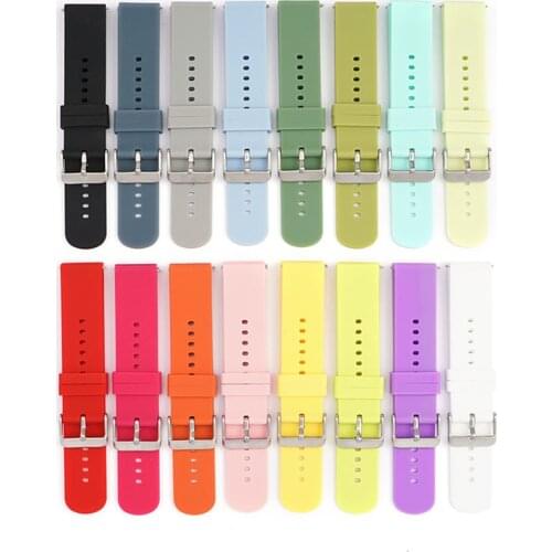 20mm Silicone Strap for Samsung Galaxy Watch 3 41mm 42mm Bnad Active 2 Gear S2 Quick Release Bracelet Watchband for Amazfit bip