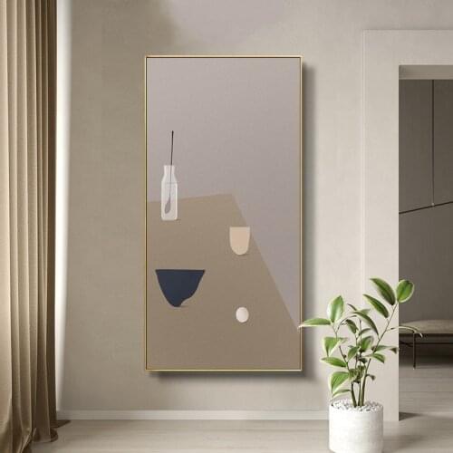 Nordic Abstract Geometric Color Vase Wall Art Canvas Posters and Prints Decorative Picture Painting For Living Room Home Decor