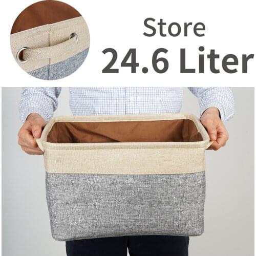 Foldable Cotton and Linen Storage Box Storage Basket Storage Box Toy Storage Box Home Fabric Storage Organizer