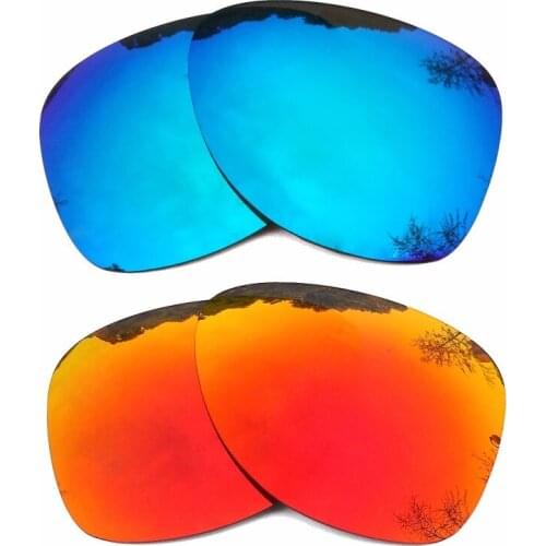Ice Blue Mirrored & Orange Red Mirrored Polarized Replacement Lenses for Crosshair 2012 Frame 100% UVA & UVB
