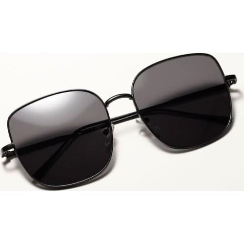 Women Retro Classic oversized Sunglasses Men Women Luxury Vintage Black Mirrors Metal frame Square Sun Glasses UV400
