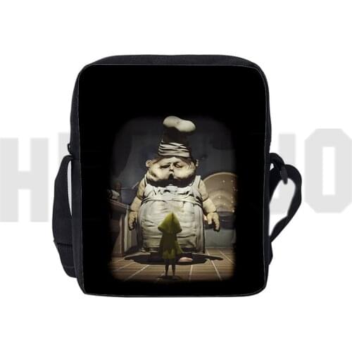 3D Little Nightmares 2 Shoulder Bags Women Waist Pack Boys Girls Teens Bookbag Kids Stationery Bag Students School Supplies Box
