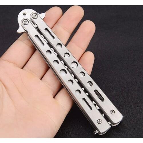 Practice Knife Training Knife All-Steel Butterfly Comb Blade 2021 NEW Beginner Butterfly Knife Seven-Hole Butterfly Dropshipping