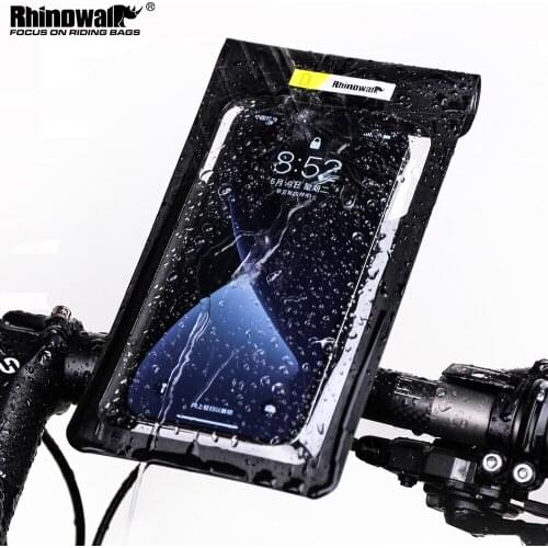 Rhinowalk Bike Phone Bag Waterproof Touchscreen Bicycle Phone Bag Cycling Phone Bag For Bike Phone Case Front Tube Bicycle Bag