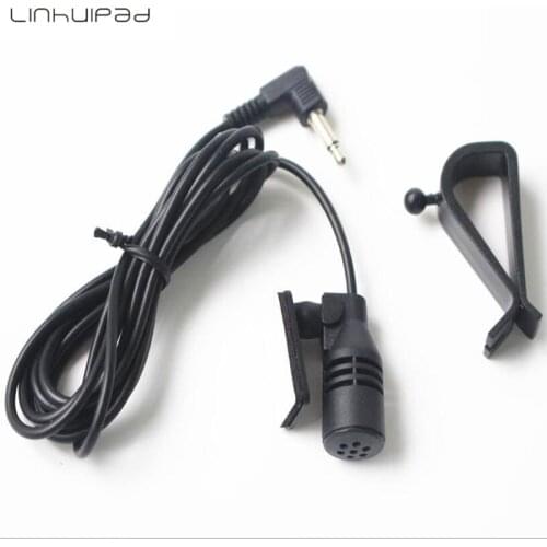 Linhuipad 3.5mm Microphone External Mic Assembly for Car Vehicle Head Unit Bluetooth Enabled Stereo Radio GPS DVD
