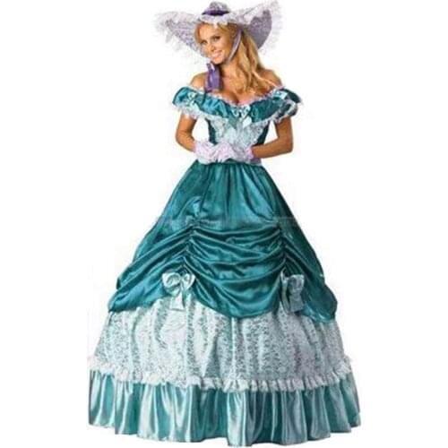 Promotion Shipping Light Colonial Civil War Scarlett/southern Belle Lolita Cosplay Ball Gown /party Dress