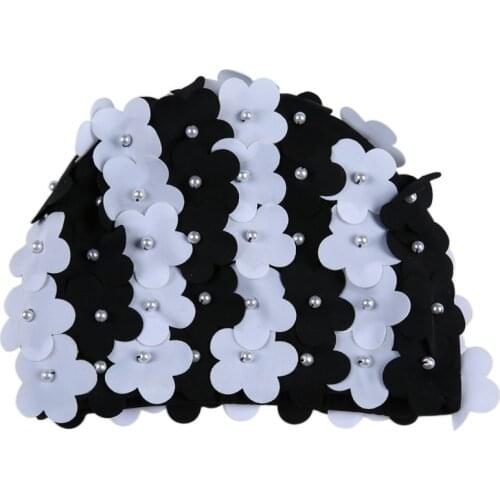 Swim Pool Swimming Cap Hat Free Size For Women Petals Bathing Cap Swimwear Women