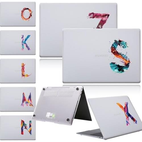 For HUAWEI MateBook 13/14/D14/D15/X Pro 13.9/X 2020/Honor MagicBook14/15/Magicbook Pro 16.1Painting Letter Hard Shell Case Cover