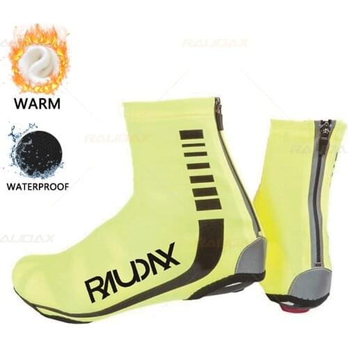 Raudax Winter Waterproof MTB Cycling Offroad Shoes Cover Keep Warm Unisex Sport Sneaker Racing Bike Cycling Non-slip Shoes Cover