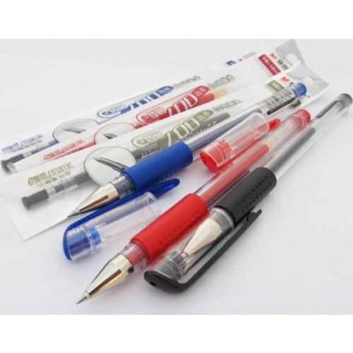 1pc Q7 0.5mm Pipe Blue Black Red Gel Ink Rolling Ball Point Pens 3 Colors