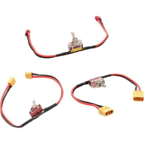 1PC RC Aircraft Drone Battery ESC Connecting Adapter Large Current High Load Switch with T plug/XT60/XT90 Connector Power ON-off