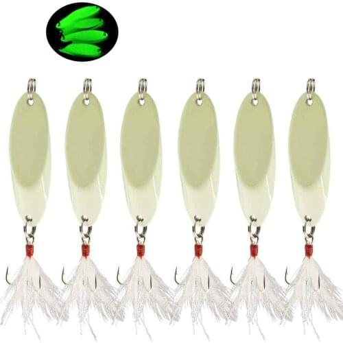 10Pcs Spoons Metal Jigs Fishing Lures Hard Bait With Treble Hook For Bass Walleyes Trout Salmon Fishing Accessories