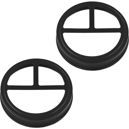 2 Pcs Mason Jar Toothbrush Holder Lid - Rust-Proof Stainless Steel Farmhouse Bathroom Countertop Decor - for Wide Mouth Ball Mas