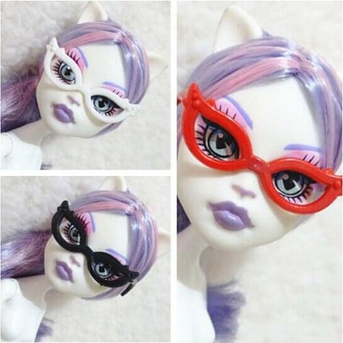 200PCS/LOT Factory Wholesale Cheap Mini Dolls Accessories Plastic Glasses For Dolls