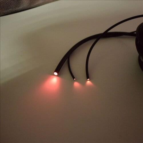 20mX inner 3mm outer 4.5mm diameter PMMA plastic fiber optic end glow fiber cable with black jacket for DIY star sky ceiling