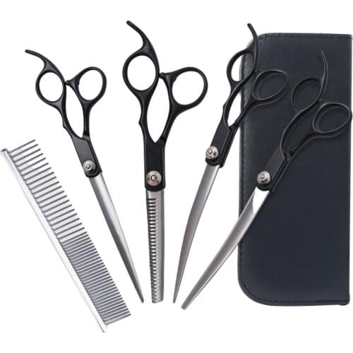 7 Inch Screw Stainless Steel Animal Salon Pet Dog Pet Grooming Scissors Set