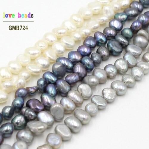 3-5mm Natural Irregular White Grey Freshwater Pearl Loose Beads for Jewelry Making DIY Bracelet Strand